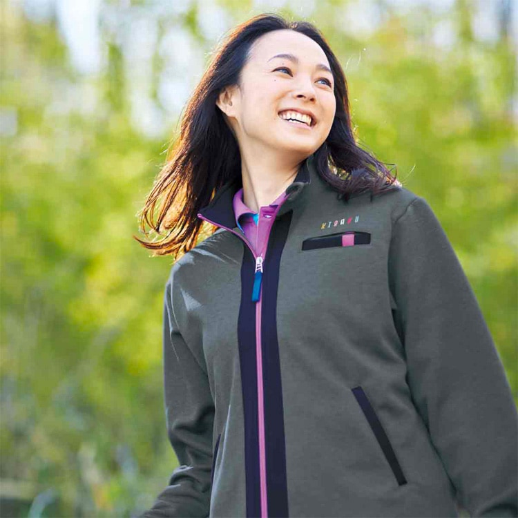 【介護ユニフォーム ブルゾン】男女兼用「ストレッチ＆吸汗速乾」工業洗濯可 SS～4L 3色 / 介護士アウター