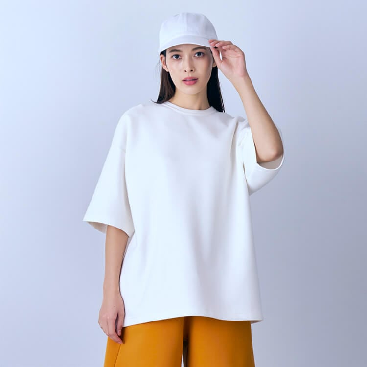 【飲食店ユニフォーム Tシャツ】男女兼用「ゆったりシルエット」抗菌防臭 S～XL 5色 / スタッフユニフォーム (BOMMS1167)