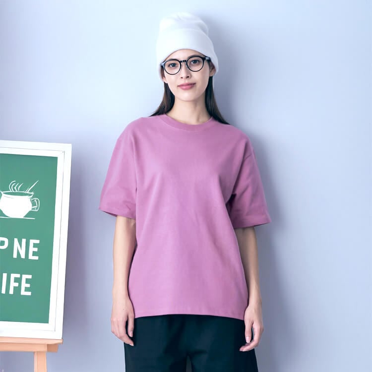 【業務用Tシャツ半袖 男女兼用】綿100%「10.2オンス 厚手素材」衿ダブルステッチ S～XXXL 11色 / スタッフユニフォーム