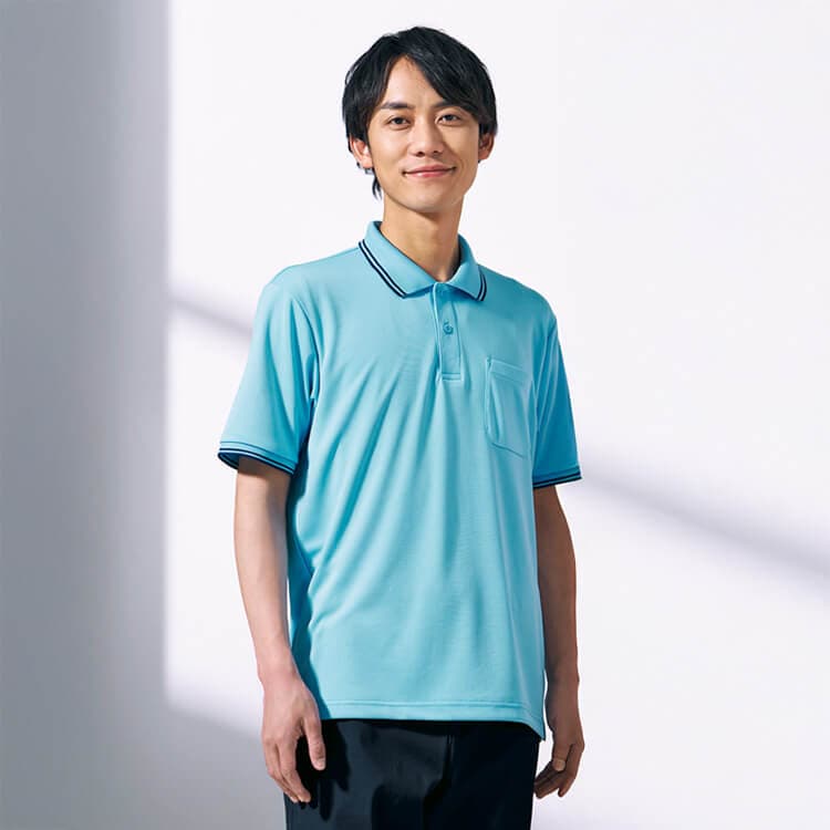 【介護ポロシャツ 男女兼用】UVカット「抗菌防臭」吸汗速乾 S～5L 8色 / 介護ユニフォーム