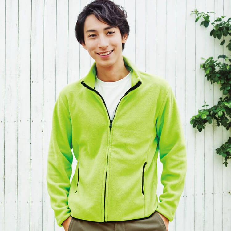 【防寒作業服 フリースジャケット】男女兼用「裾・袖口パイピング仕様」S～XXL 9色 / イベントスタッフユニフォーム