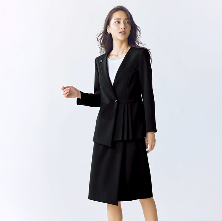 企業受付制服ジャケット｜上品な美シルエット・動きやすい2WAY