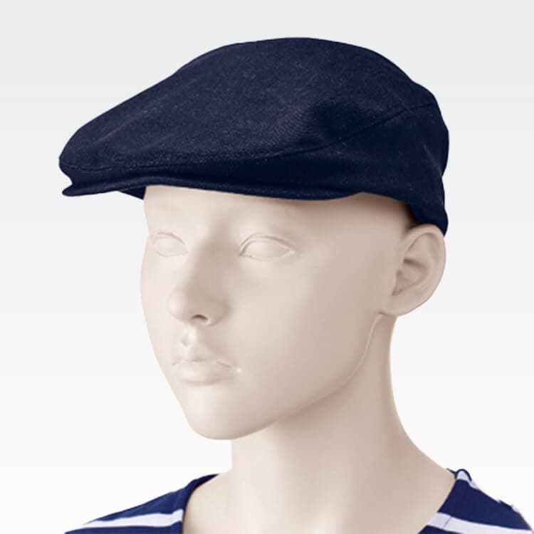 【ハンチング帽】男女兼用「綿100％ デニム素材」ECO・軽量・フリーサイズ / スタッフ用帽子 (SAAAPK485)