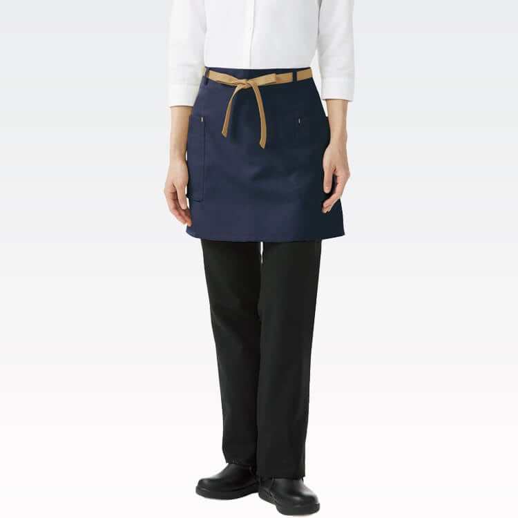 【サロンエプロン】配色デザイン「漂白剤による退色防止」フリーサイズ 3色 / 洋菓子店ユニフォーム (SAAAPK158)