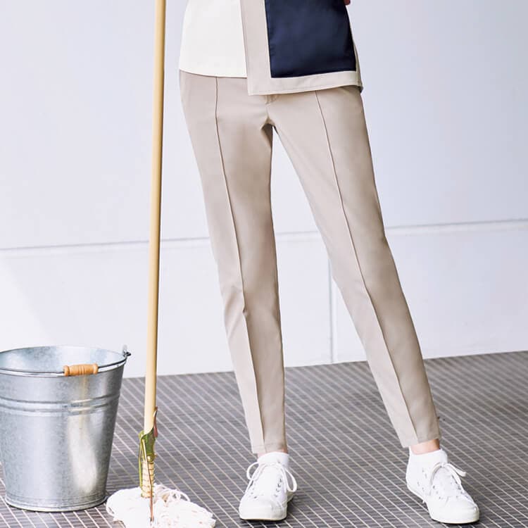 【清掃員パンツ 男女兼用】防汚「工業洗濯可能」制菌・ストレッチ SS～4L 4色 / 清掃会社ユニフォーム (SAAKZN259)