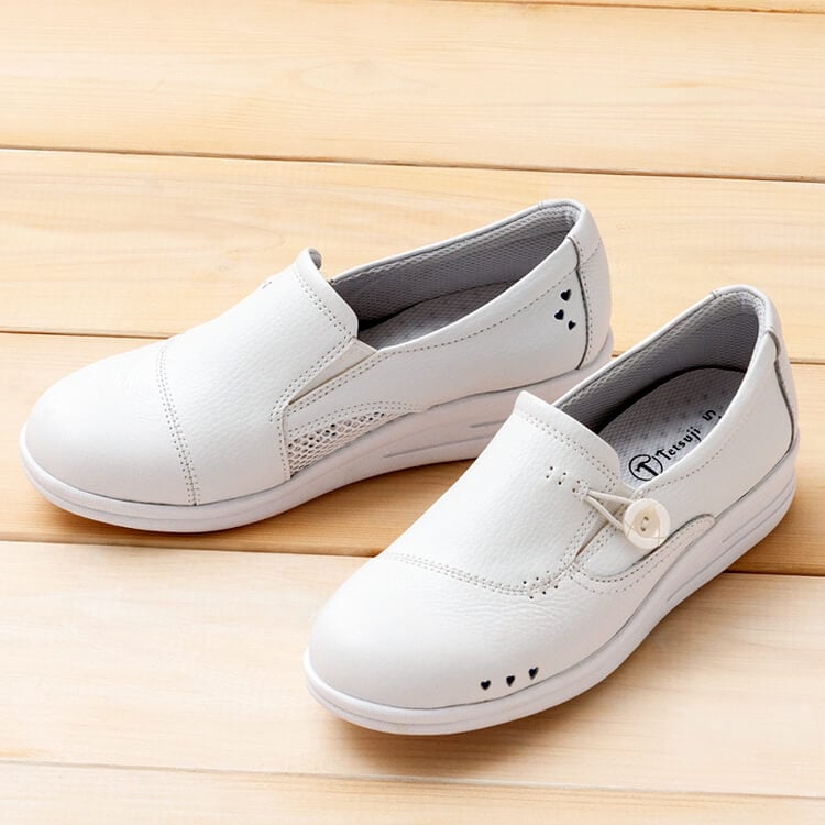 【ナースシューズ】レディース「バランスを整えるソール」消臭機能・白色・22.0 ～26.0cm / 3E（FOL2020）