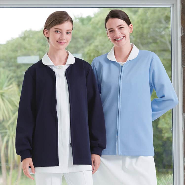 【ナースカーディガン】レディース・防汚「SEK制菌」ストレッチ・制電・家庭洗濯可 2色 / M～EL (NGLRJ2910) 