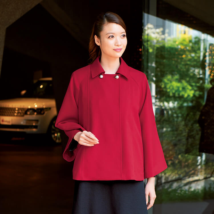 【ケープ風ライトコート】防寒着「取り外し可 キルティングライナー付」 S～LL / 3色（HTH9184）