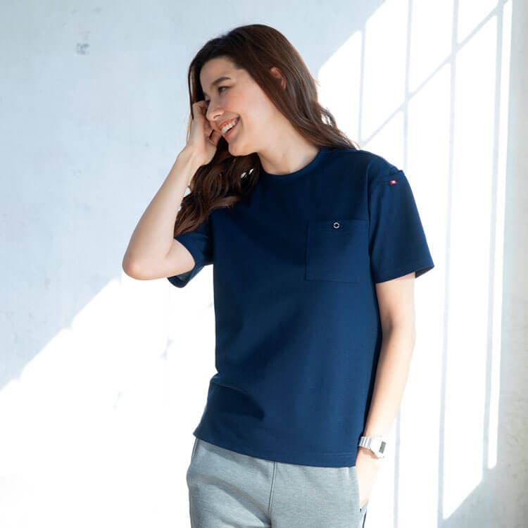 【作業着Tシャツ半袖】男女兼用「伸長率40％！ストレッチ素材」吸汗速乾・消臭 S～3XL / 5色（KKH657）