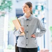 ビルメンテナンス・施設管理用制服｜親しみやすいヒッコリー風ブルゾン
