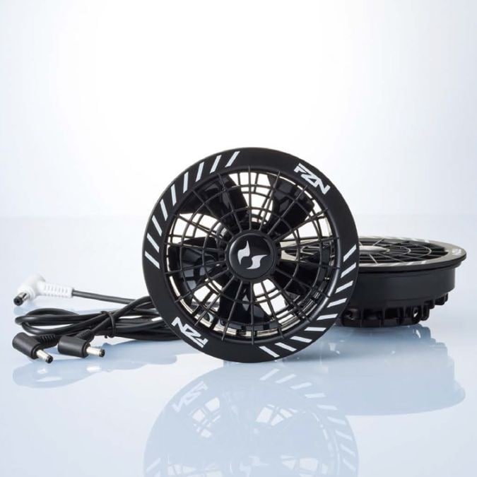 予約販売中！【2026年 空調風神服 30V対応 ファンセット】熱中症対策「最大風量 108リットル フラットファン仕様」/ ブラック (SAERD9630H)