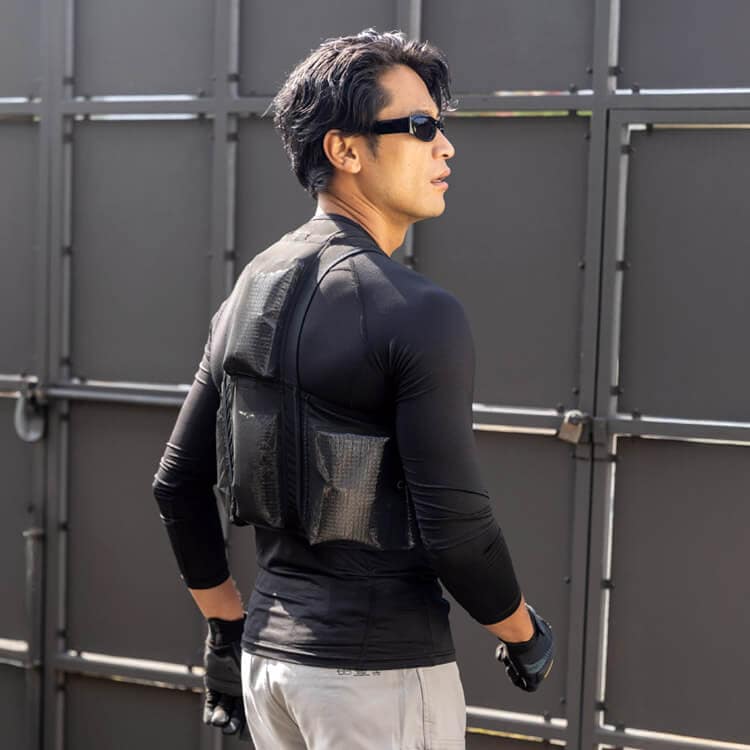 【冷却ベスト】ボルトクール・保冷剤300g用「収納ポケット 6箇所」S～3XL / 2色 ※保冷剤別売り（NOKGI479）