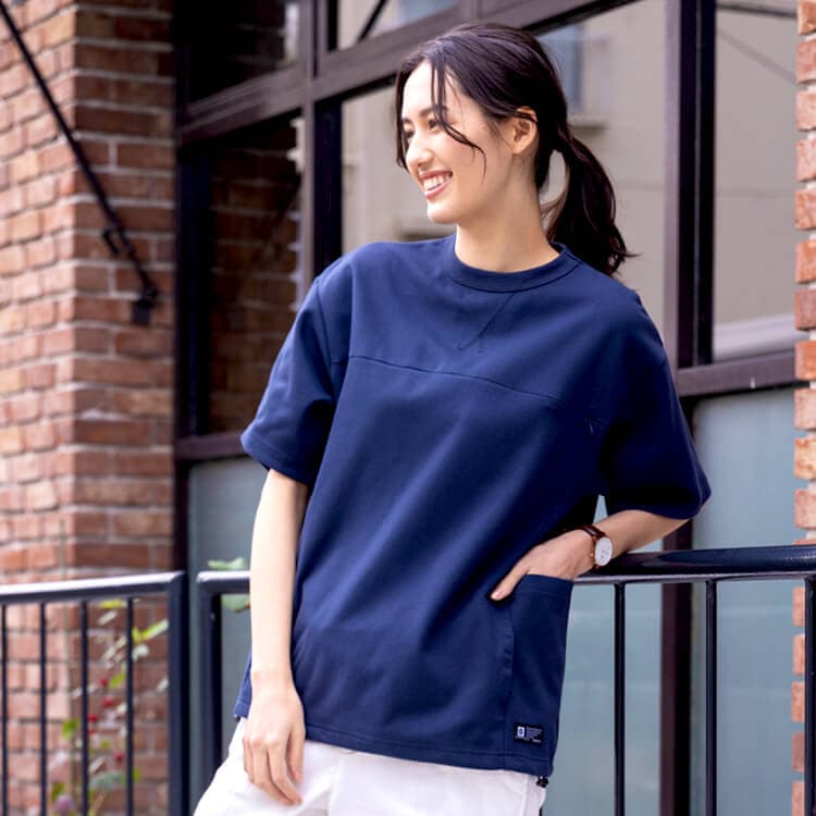 【作業着Tシャツ 半袖】男女兼用「便利な5ポケット」XS～3XL / 4色（NOKG107）