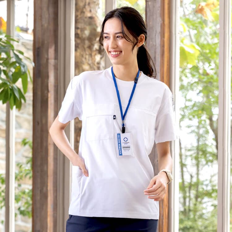 【作業着 Tシャツ半袖】男女兼用「保冷剤を入れるポケット付き」SS～6L / 4色（NOKAG3177）