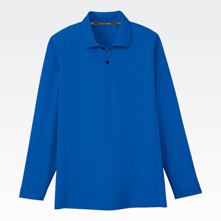 【作業着 ポロシャツ長袖】男女兼用「ポケットなし」吸汗速乾 SS～5L / 6色（NOKAS1648）