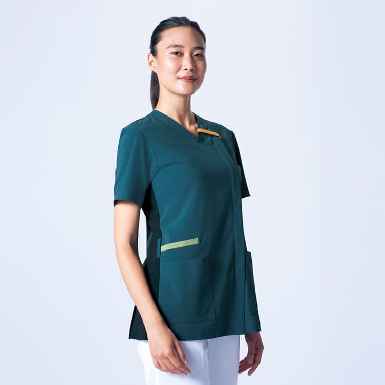 【スクラブ 男女兼用】腰ループ付き「動きやすい サイドベンツ」スマホ収納 SS～3L / 7色（SUIRS001）