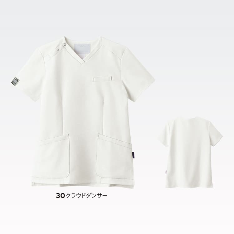 未使用★クオーレCuore 長友佑都愛用　FLOWIN Sport WHITE 医療スクラブ 7117SC｜PANTONE（フォーク）。透けにくいマットな素材が