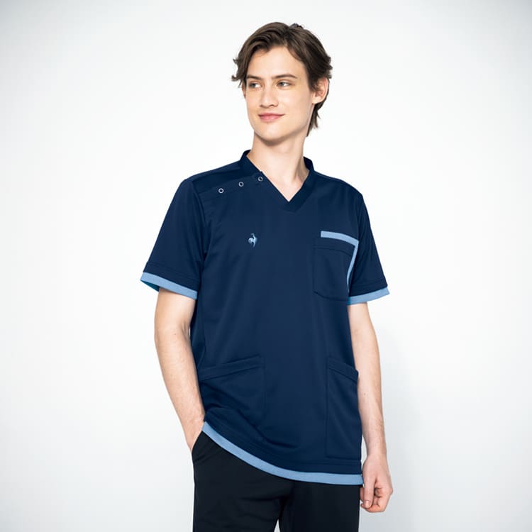 【介護スクラブ 男女兼用】吸汗速乾「工業洗濯可能 丈夫な素材」ルコックスポルティフ SS～EL / 5色（AKSUZL3212）