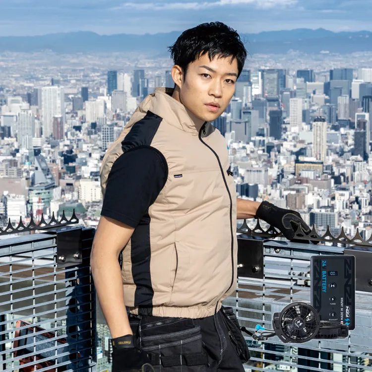 ファン付きベスト｜空調風神服フルセット24V・Bluetooth・大きいサイズ