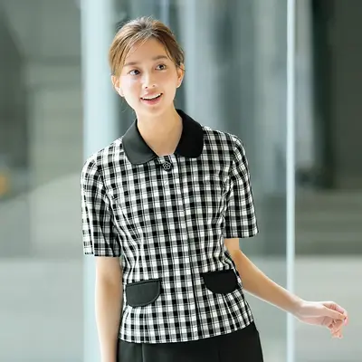 【新品タグ付き】マリークワント 事務服 11号 ジャケット スカート 2点セット 事務服半袖ジャケット｜夏服・マリークワント・アシンメトリー