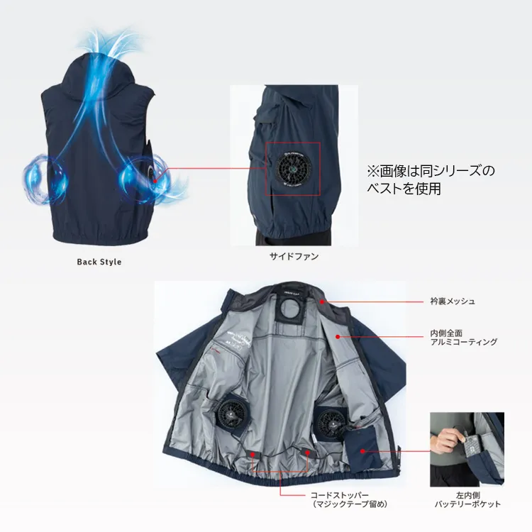 ファン付き作業着 半袖｜ディッキーズ・ボルトクール フルセット