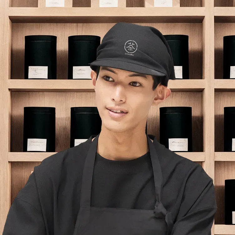 男女兼用　飲食店ユニホーム　エプロンバンダナ帽有 ショップコート セット売り 飲食店 バンダナ｜三角巾・業務用ユニフォーム・和風制服【eユニフォーム】