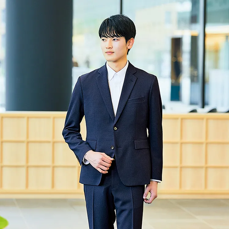 ジャケット メンズ｜サービス業制服・繊細なチェック柄＆快適 