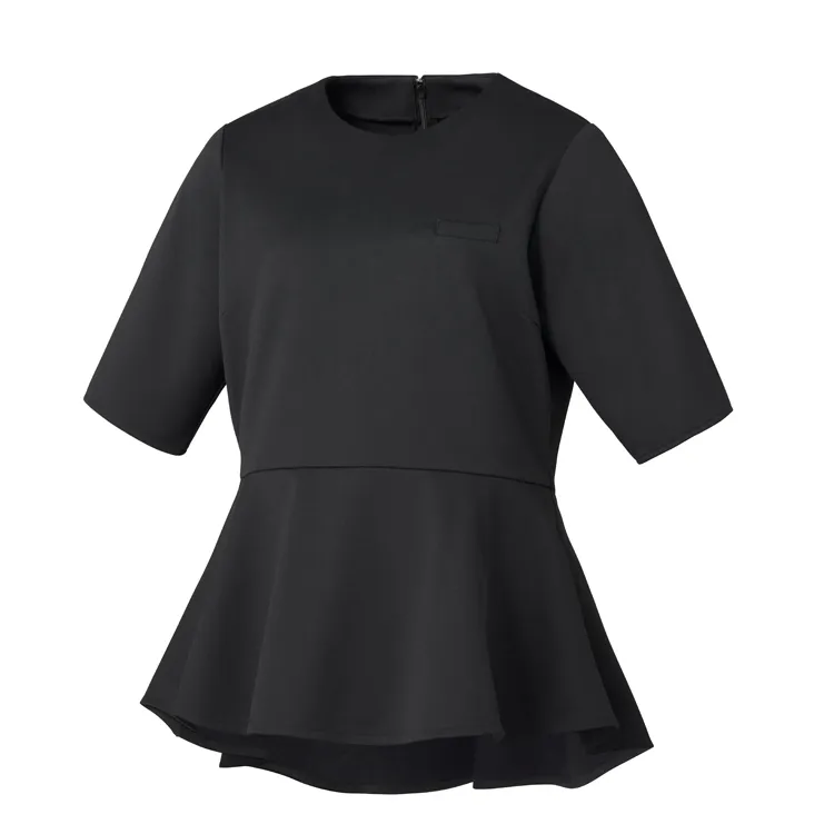 エステ制服 チュニック】「ウエスト切り替え ペプラムデザイン