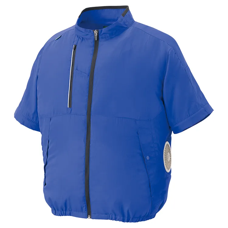 空調服 青色 ファン2基 バッテリー付き 空調服ブルゾン 25Vセット】男女兼用「ファン＋バッテリー＋ブルゾンの
