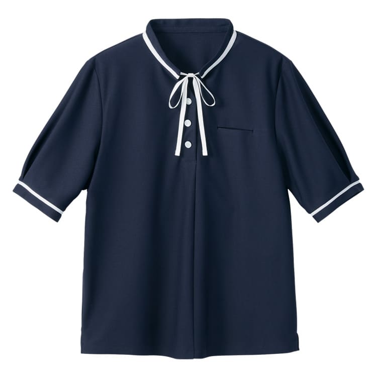 事務服 ポロシャツ M13111｜マリークワント（チクマ）。リボンが可愛い