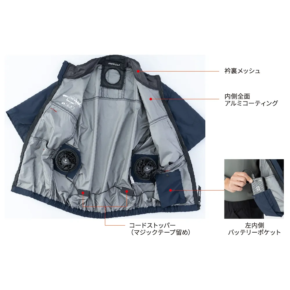 ファン付き作業着 半袖｜ディッキーズ・ボルトクール フルセット