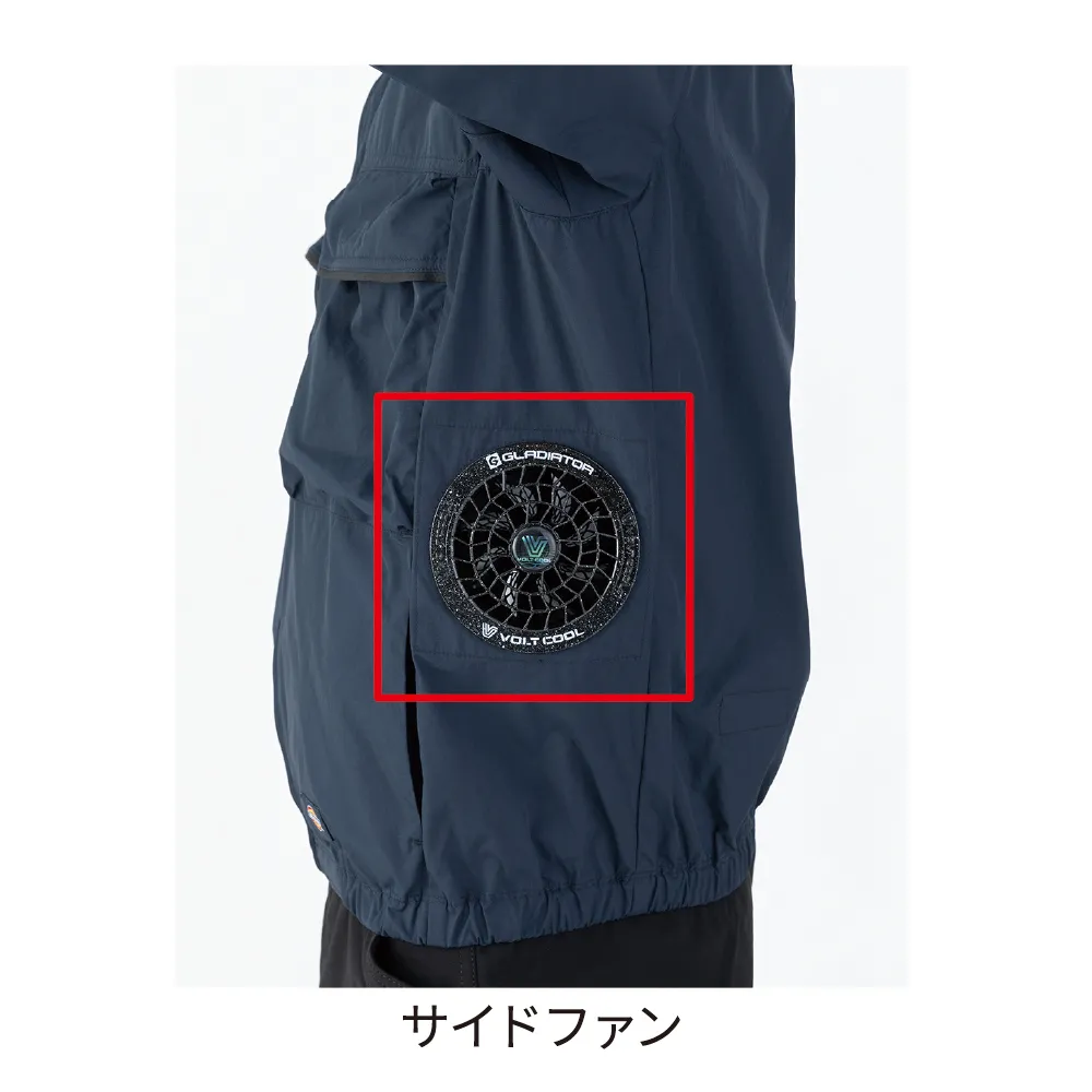 Dickies フード付き半袖ブルゾン＋ファン+24vバッテリーセット ファン付き作業着 半袖｜ディッキーズ・ボルトクール フルセット