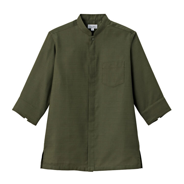 イニエスタ様　送料込　uniform experiment スタンドカラー ショップ店員 ユニフォーム FB4579U｜上品なスタンドカラーシャツ