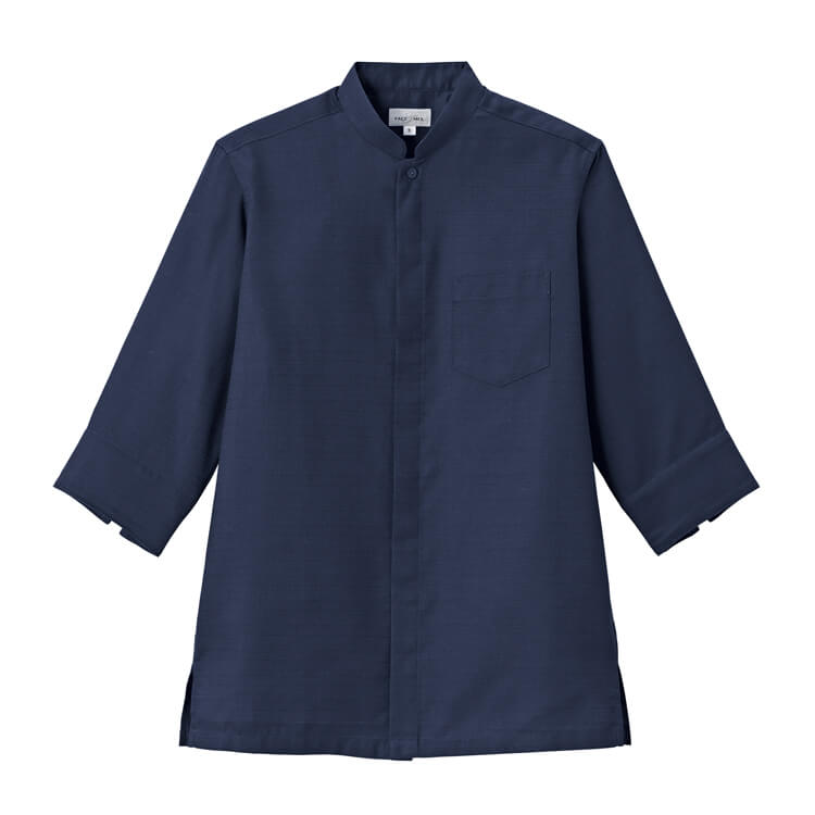 you様　シャツ　BLUE フリーサイズ ショップ店員 ユニフォーム FB4579U｜上品なスタンドカラーシャツ