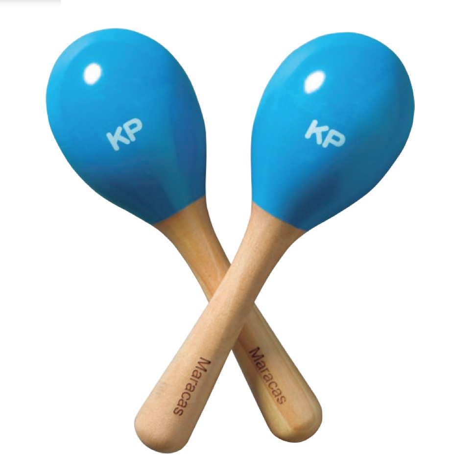 【在庫限り旧価格】Kids percussion ミニマラカス 2個組(色：ブルー・レッド)【自然素材知育楽器】