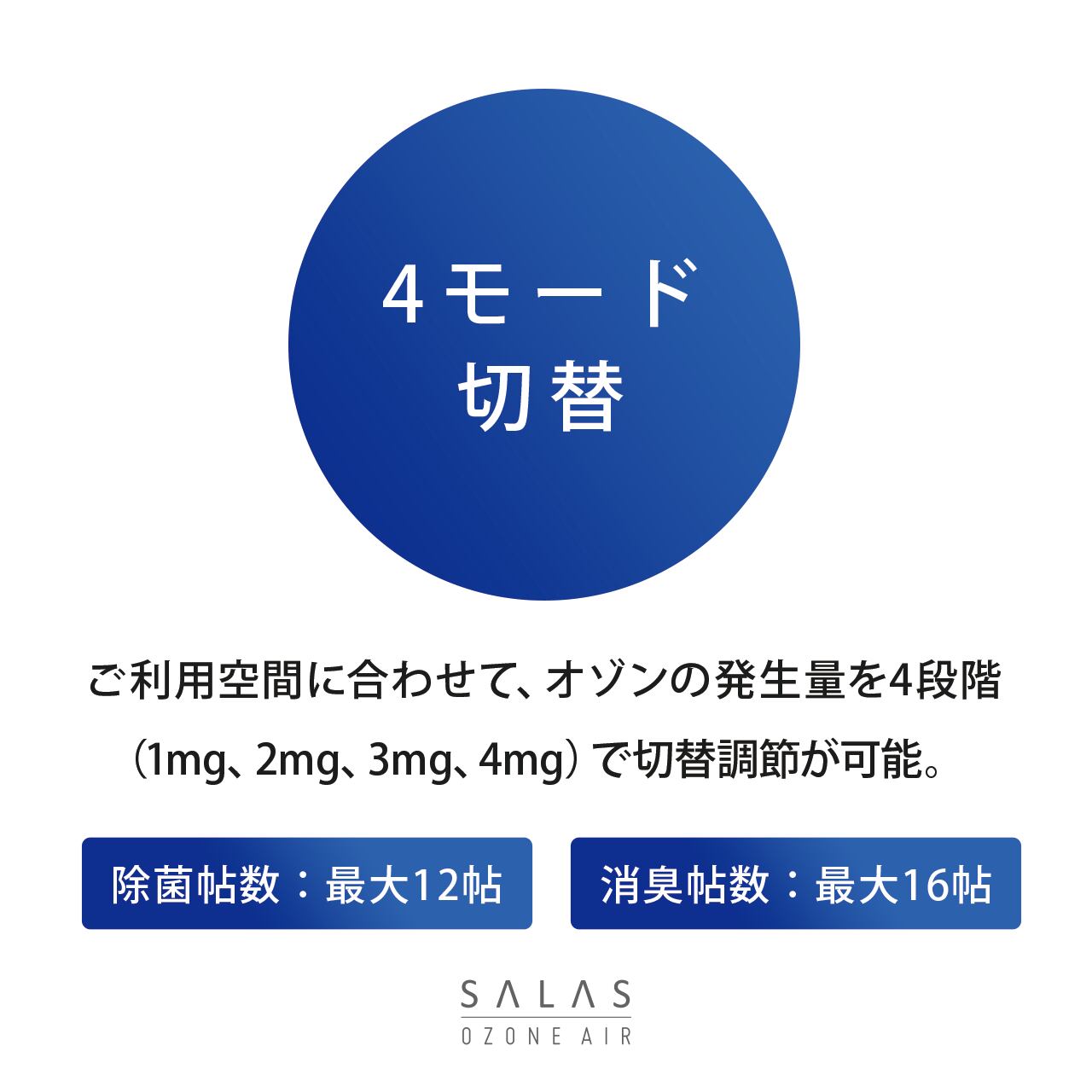 OZONE AIR SALAS／オゾンエアーサラス　SA-4【日常空間の除菌・消臭】