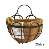 【WBR73-W25】【壁掛け】 フック付ハンギングバスケット25cm
