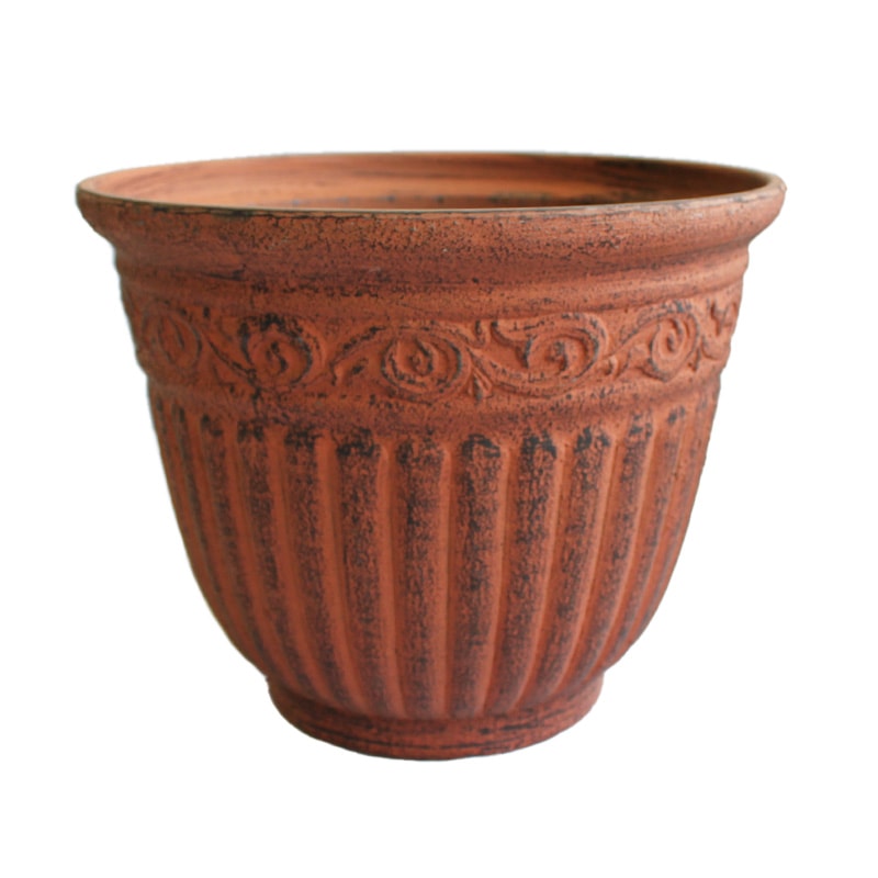 【AR3-30T】【10号】 【底穴有】アンティーク風レジンポットφ31