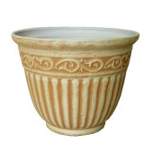 【AR3-30W】 【10号】 【底穴有】アンティーク風レジンポットφ31