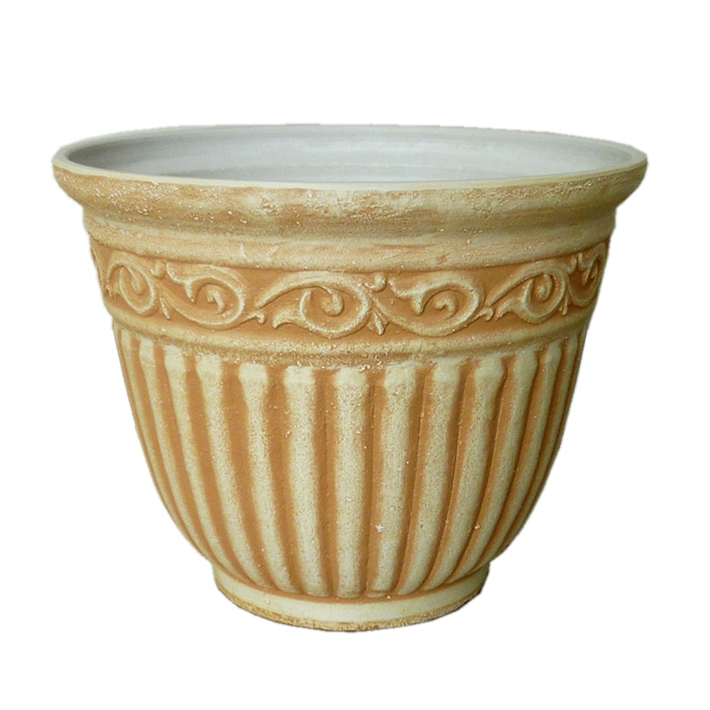 【AR3-30W】 【10号】 【底穴有】アンティーク風レジンポットφ31