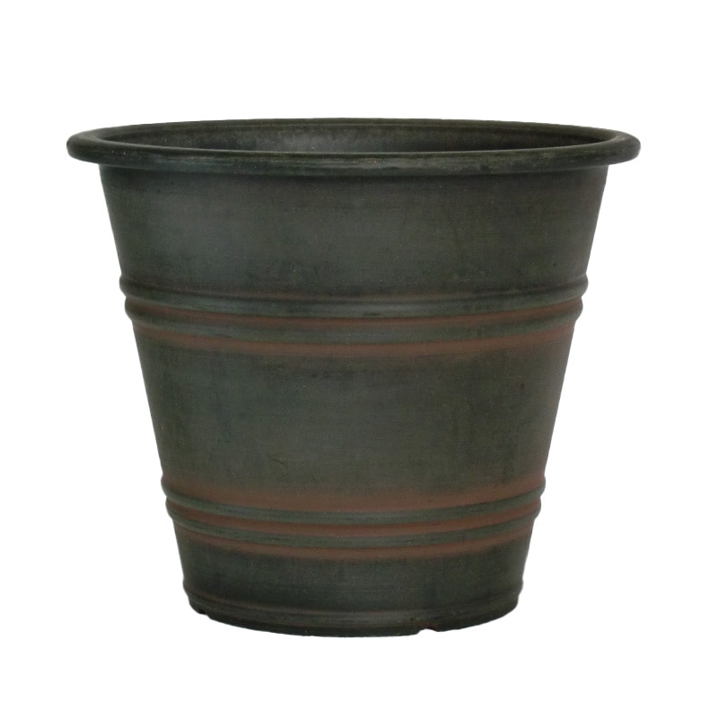 【AR3-19B】【12号】 【底穴有】アンティーク風レジンポットφ35