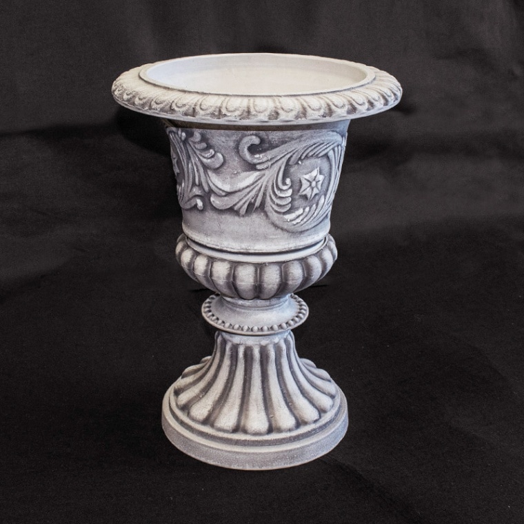 【AR6-01W】【コンポート】【フラワーポット】ホワイト・アンティーク調ハイカップ