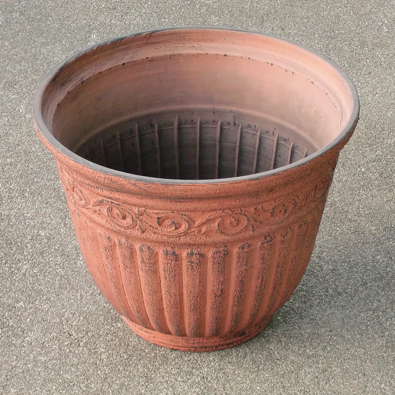 【AR3-30T】【10号】 【底穴有】アンティーク風レジンポットφ31