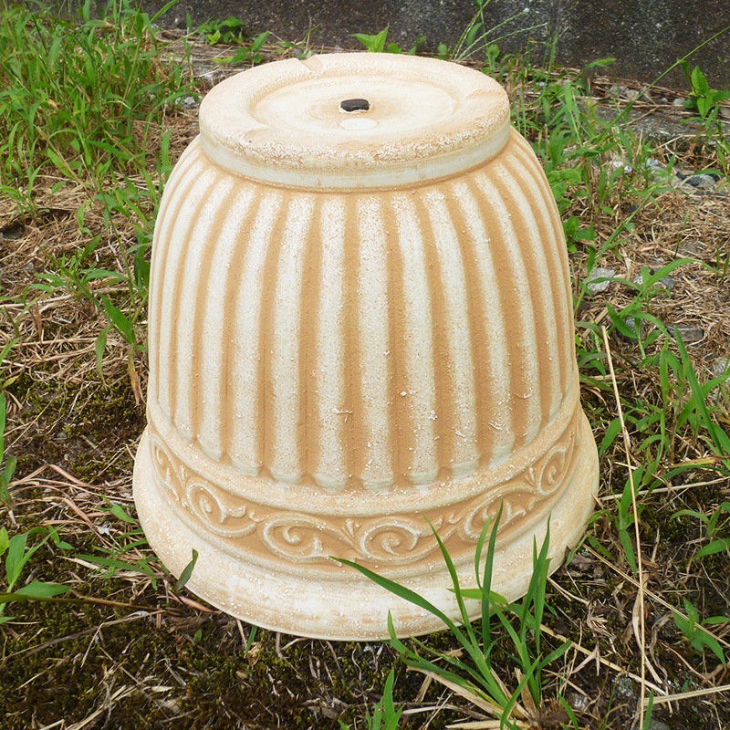 【AR3-30W】 【10号】 【底穴有】アンティーク風レジンポットφ31