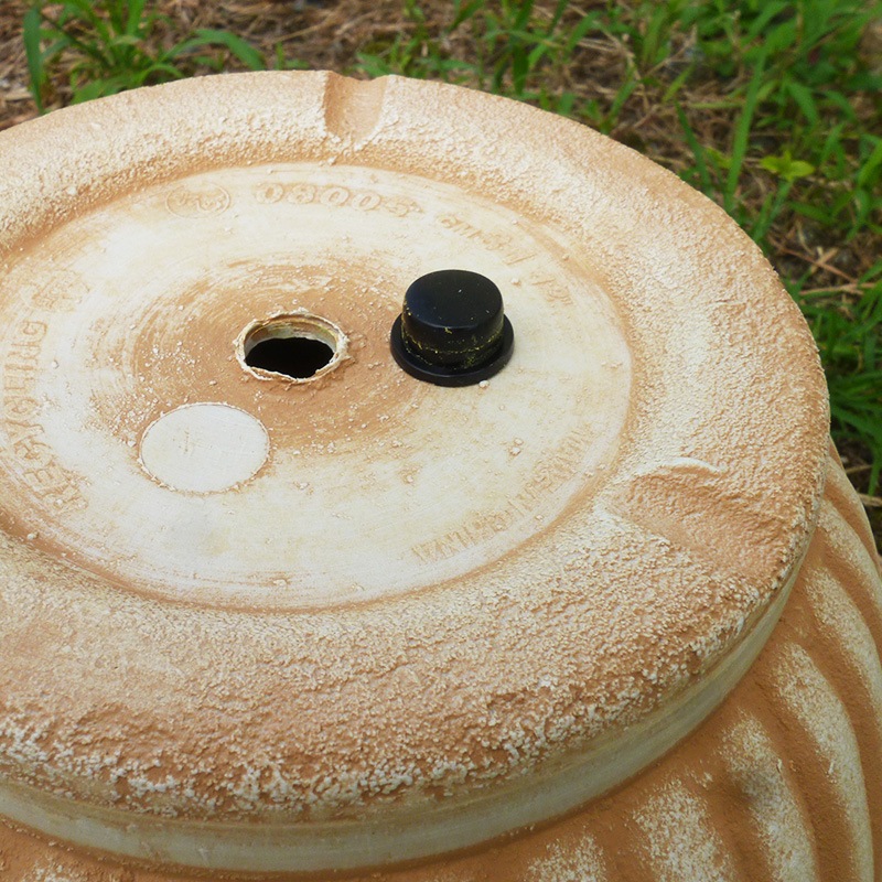 【AR3-30W】 【10号】 【底穴有】アンティーク風レジンポットφ31