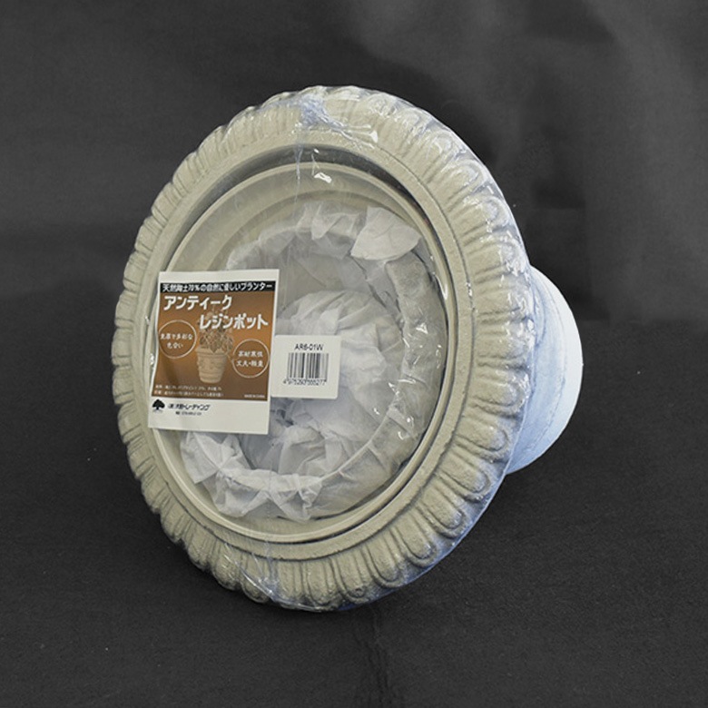 【AR6-01W】【コンポート】【フラワーポット】ホワイト・アンティーク調ハイカップ