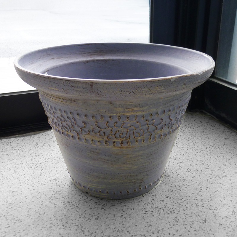 【AR3-40B】【10号】 【底穴有】アンティークレトロ調ポットφ30