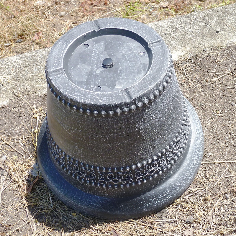 【AR3-40B】【10号】 【底穴有】アンティークレトロ調ポットφ30