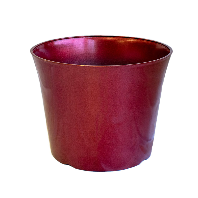 カラーポット【7号鉢】【NR31】【赤色/レッド】クリスマスカラー☆アレンジ自由♪