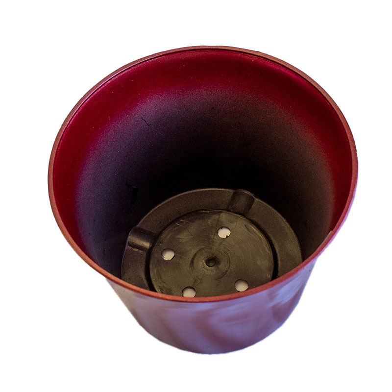 カラーポット【7号鉢】【NR31】【赤色/レッド】クリスマスカラー☆アレンジ自由♪